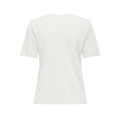 ONLY Happy S/S Rund Hals T-shirt - Cloud Dancer