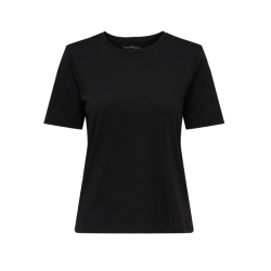 ONLY Happy S/S Rund Hals T-shirt - Sort