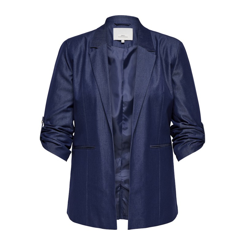 ONLY CARMAKOMA Kayle 3/4 Hør Blazer - Sky Captain