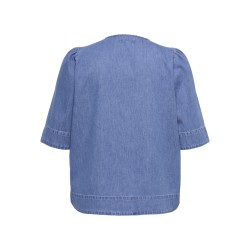 ONLY CARMAKOMA Astra S/S Denim Skjorte - Medium Blue Denim