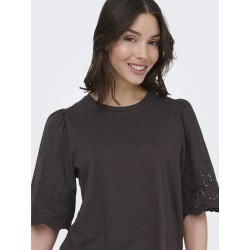 JDY Lair Blonde S/S Top - Chocolate Torte
