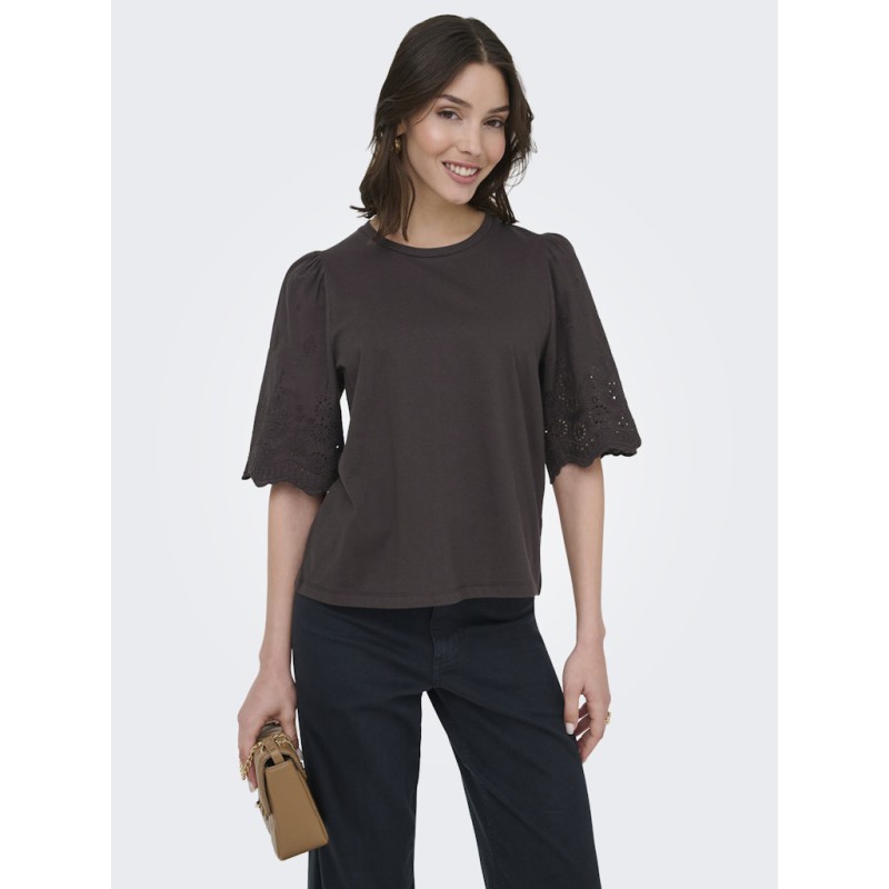 JDY Lair Blonde S/S Top - Chocolate Torte