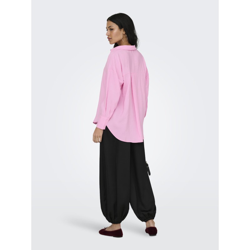 ONLY Zazima L/S Loose Fit Skjorte - Pink Lady