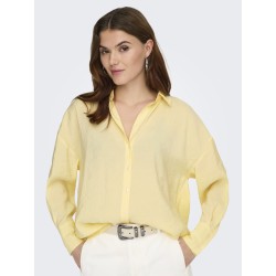 ONLY Zazima L/S Loose Fit Skjorte - Double Cream