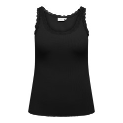 ONLY CARMAKOMA Sara Sahrai Lace Tank Top - Sort