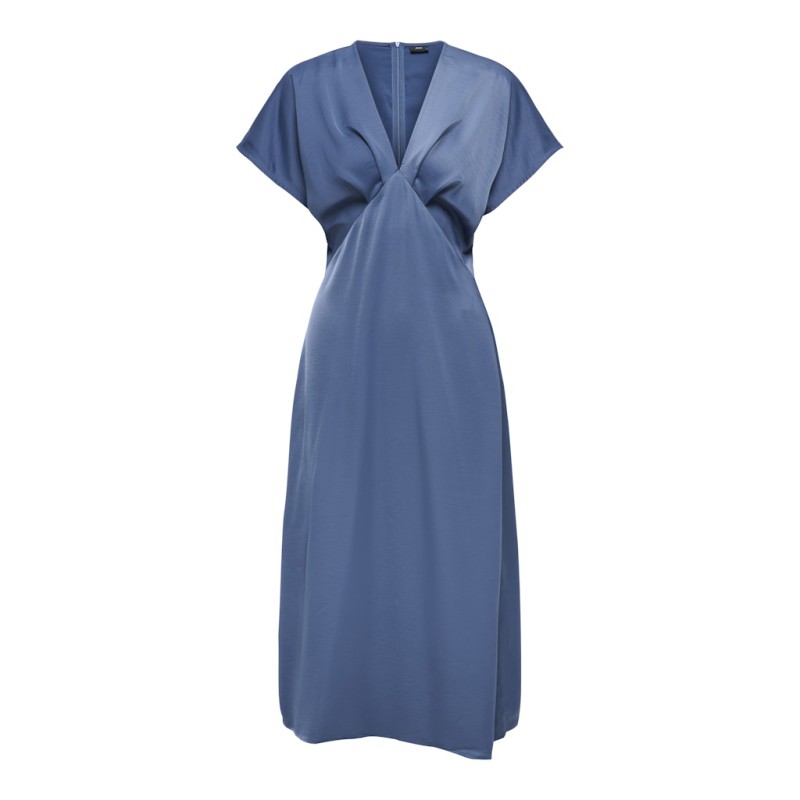 JDY Urba S/S Midi Satin Kjole - Vintage Indigo