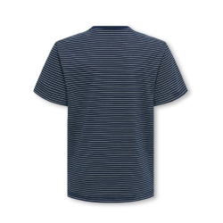 ONYL & SONS Junior Fred Stribet T-shirt - Navy Blazer