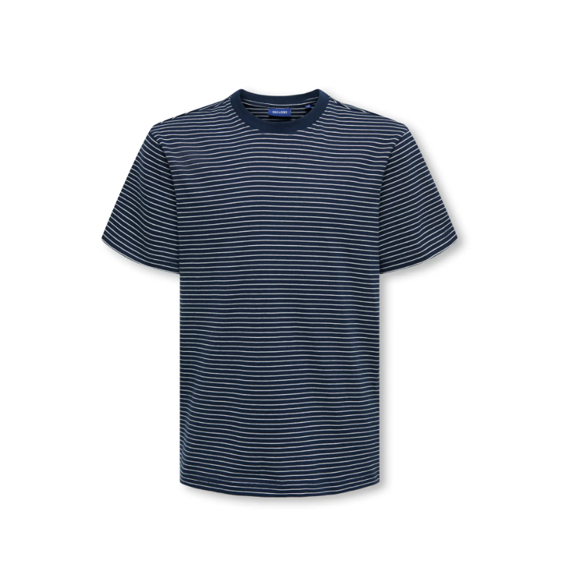ONYL & SONS Junior Fred Stribet T-shirt - Navy Blazer
