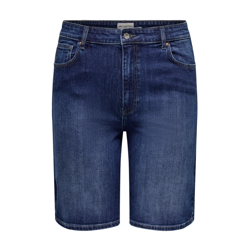 ONLY CARMAKOMA Sonny Denim Wide Shorts - Dark Blue Denim