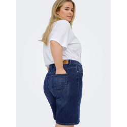 ONLY CARMAKOMA Sonny Denim Wide Shorts - Dark Blue Denim