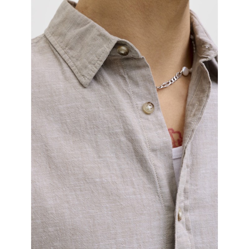 JACK & JONES Summer Hør S/S Skjorte - String