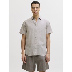 JACK & JONES Summer Hør S/S Skjorte - String