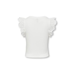 KIDS ONLY Drea S/S Top - Cloud Dancer