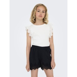 KIDS ONLY Drea S/S Top - Cloud Dancer