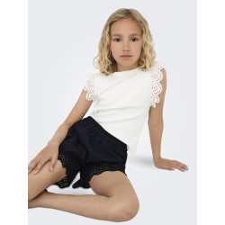 KIDS ONLY Drea S/S Top - Cloud Dancer