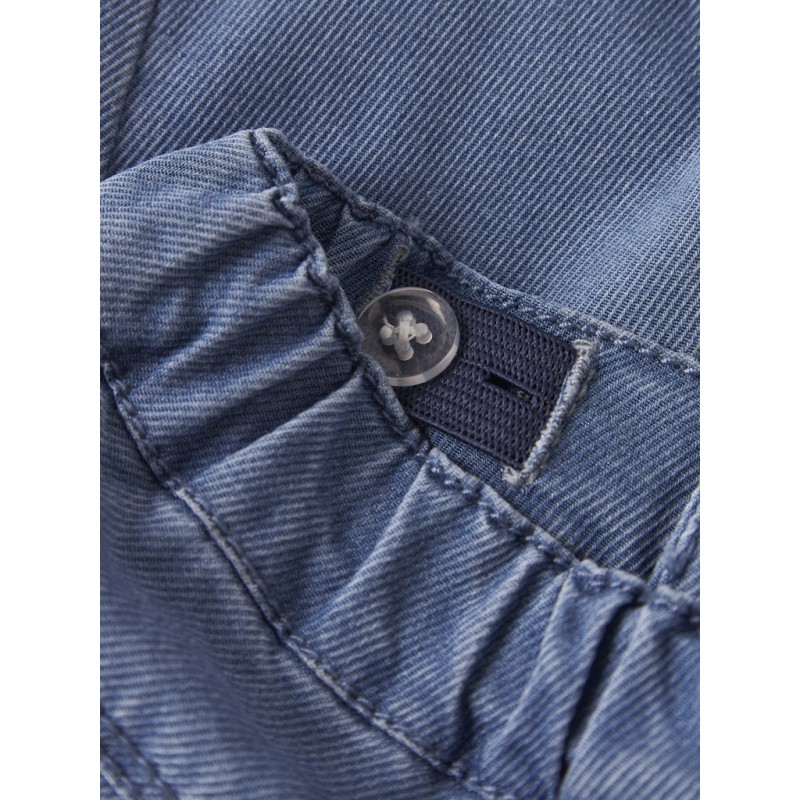 NAME IT BABY Rose Broderede Jeans 5321 - Medium Blue Denim / Flower