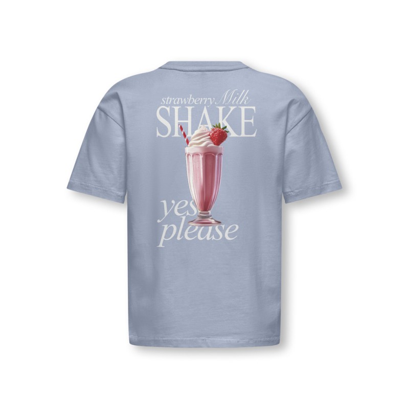 KIDS ONLY Helen S/S Loose T-shirt - Soft Chambray