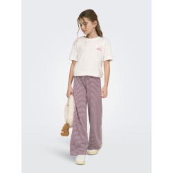 KIDS ONLY Helen S/S Loose T-shirt - Cloud Dancer