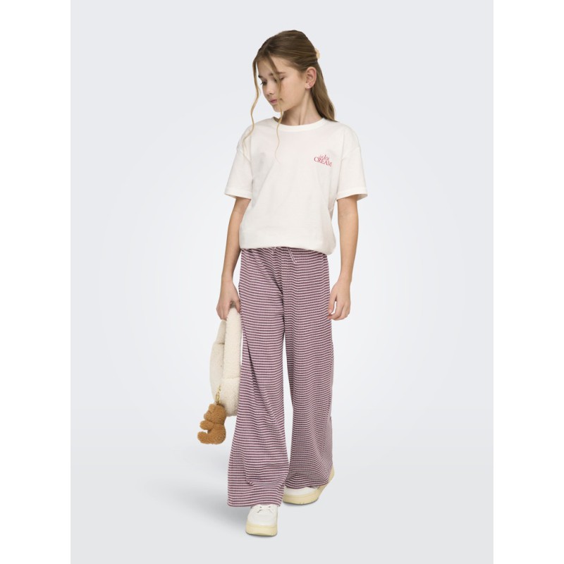 KIDS ONLY Helen S/S Loose T-shirt - Cloud Dancer