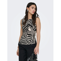 JDY Debbie S/L Top - Sandshell / Sort