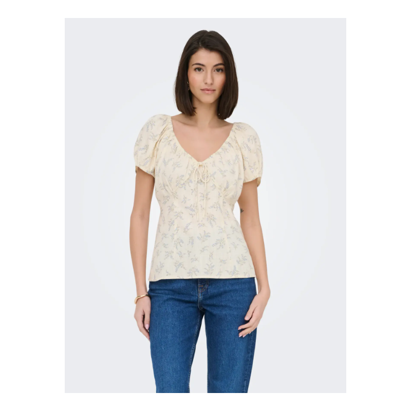 JDY Lydia S/S Top - Cloud Dancer