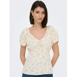 JDY Lydia S/S Top - Cloud Dancer