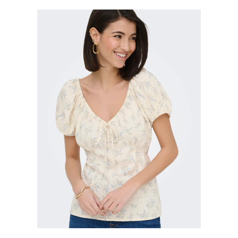 JDY Lydia S/S Top - Cloud Dancer