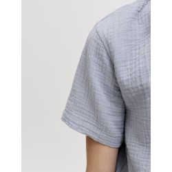 JACK & JONES Junior Nantucket Double Cloth S/S Skjorte - Tradewinds