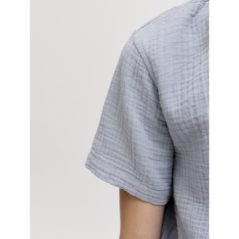 JACK & JONES Junior Nantucket Double Cloth S/S Skjorte - Tradewinds
