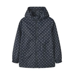 NAME IT Kids Maxi Jakke - Dark Sapphire/Dot