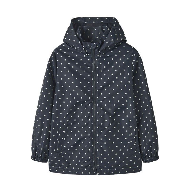 NAME IT Kids Maxi Jakke - Dark Sapphire/Dot