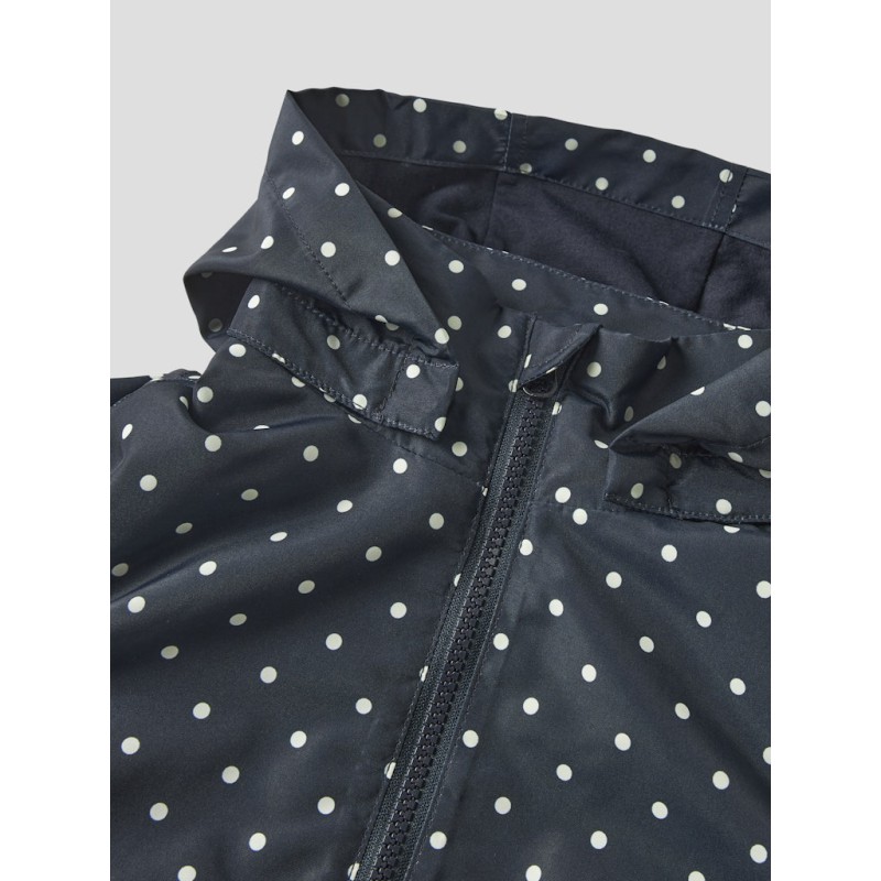 NAME IT Kids Maxi Jakke - Dark Sapphire/Dot