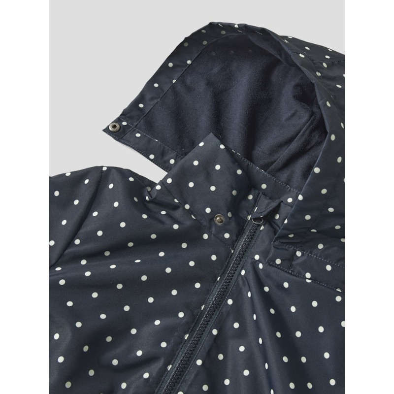 NAME IT Kids Maxi Jakke - Dark Sapphire/Dot