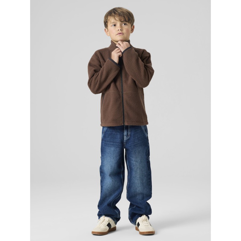 NAME IT Kids Bulin Teddy Cardigan - "Shopping Bag"/Sand