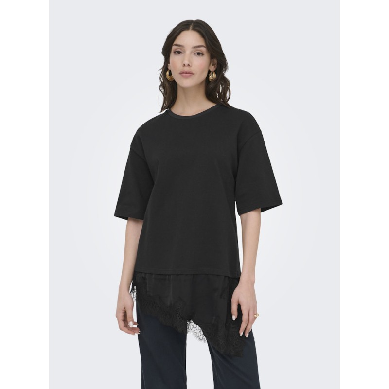 JDY Alma 2/4 Blonde T-shirt - Sort