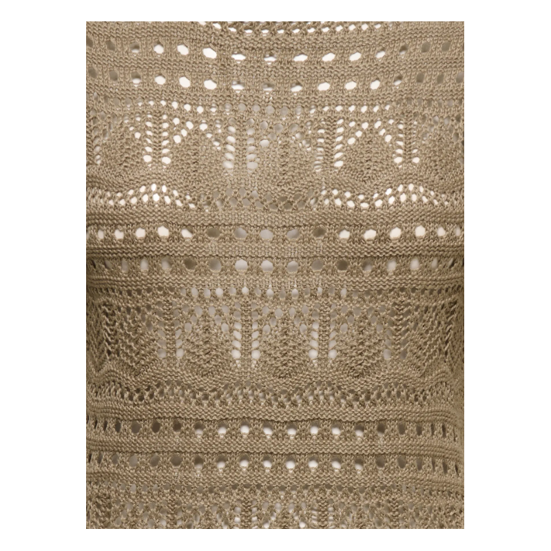 JDY Sun Lay 2/4 Boatneck Strik - Sepia Tint