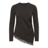 ONLY Live Love L/S Ruching Top - Chocolate Torte