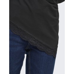 ONLY Live Love L/S Ruching Top - Sort