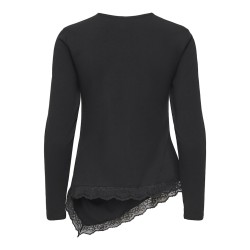 ONLY Live Love L/S Ruching Top - Sort