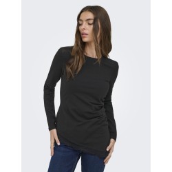 ONLY Live Love L/S Ruching Top - Sort