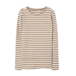 NAME IT Kids Suraja S-Xlim L/s Bluse - Mocha Meringue