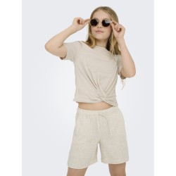 KIDS ONLY Siesta Loose Hør Shorts - Moonbeam