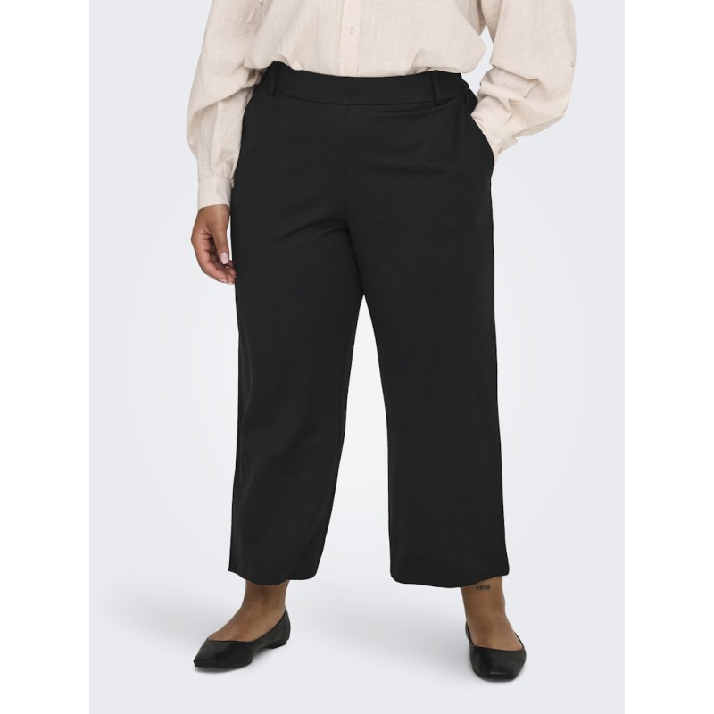 ONLY CARMAKOMA Goldtrash HW Straight Culotte Bukser - Sort