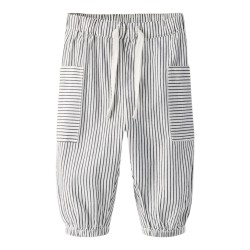 NAME IT Baby Far Stribet Bukser - Cloud Dancer