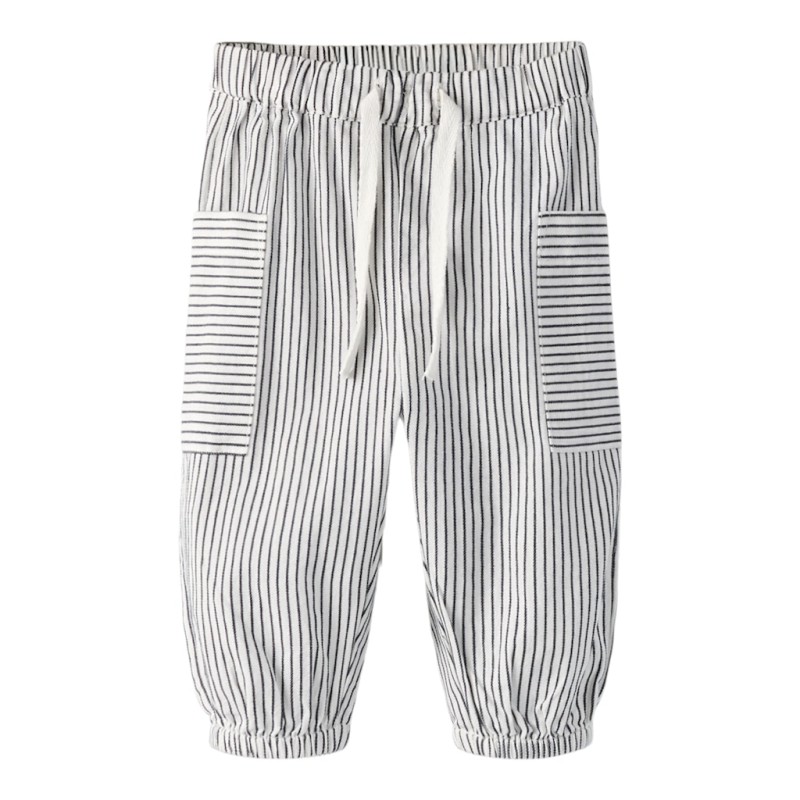 NAME IT Baby Far Stribet Bukser - Cloud Dancer