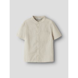 NAME IT Kids Falinnen S/S Skjorte - Peyote Melange