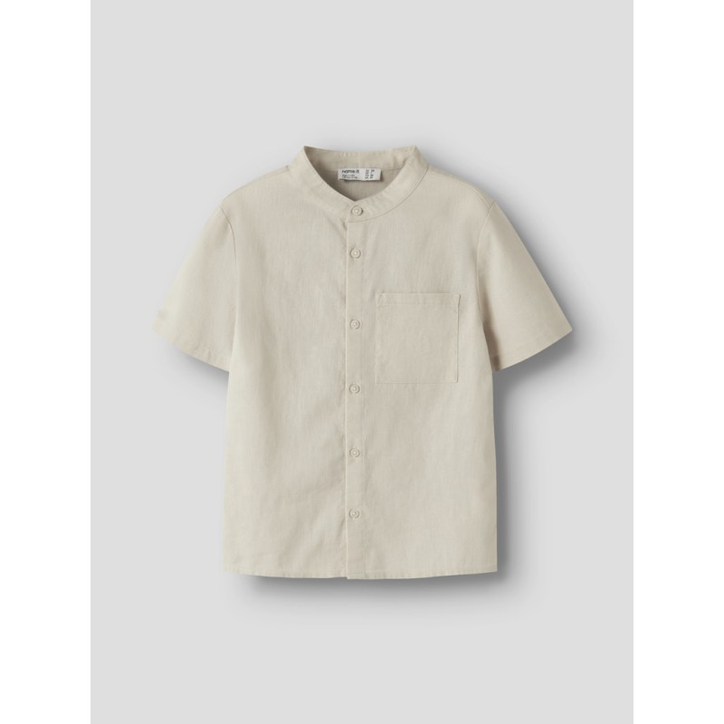 NAME IT Kids Falinnen S/S Skjorte - Peyote Melange