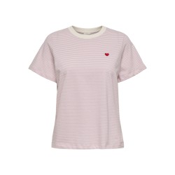 JDY Pisa S/S Print Top - Cloud Dancer /Fragrant Lilac