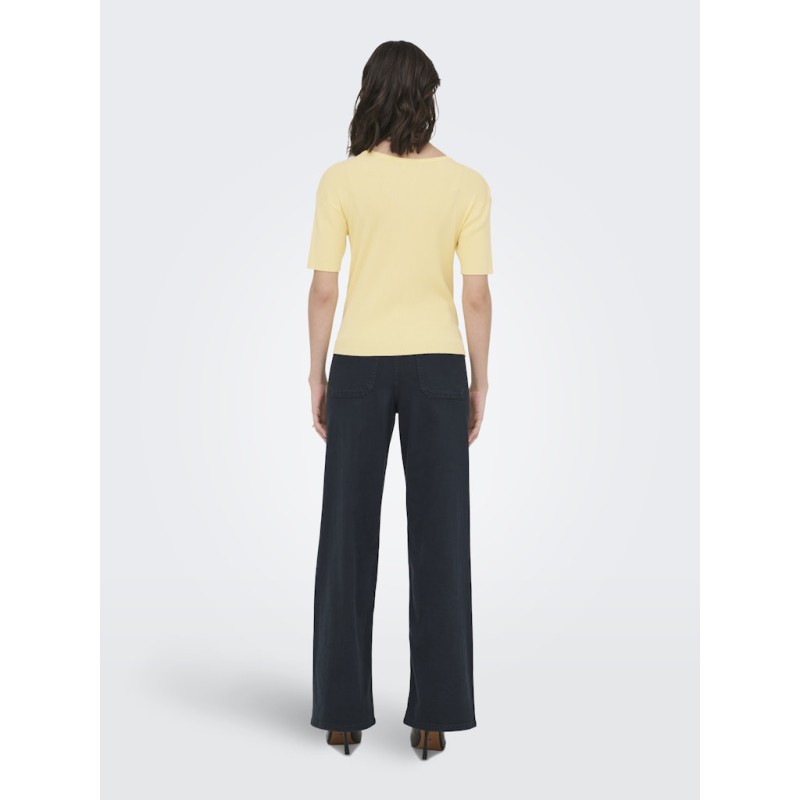 JDY Gaby 2/4 Perle Strik Cardigan - Double Cream