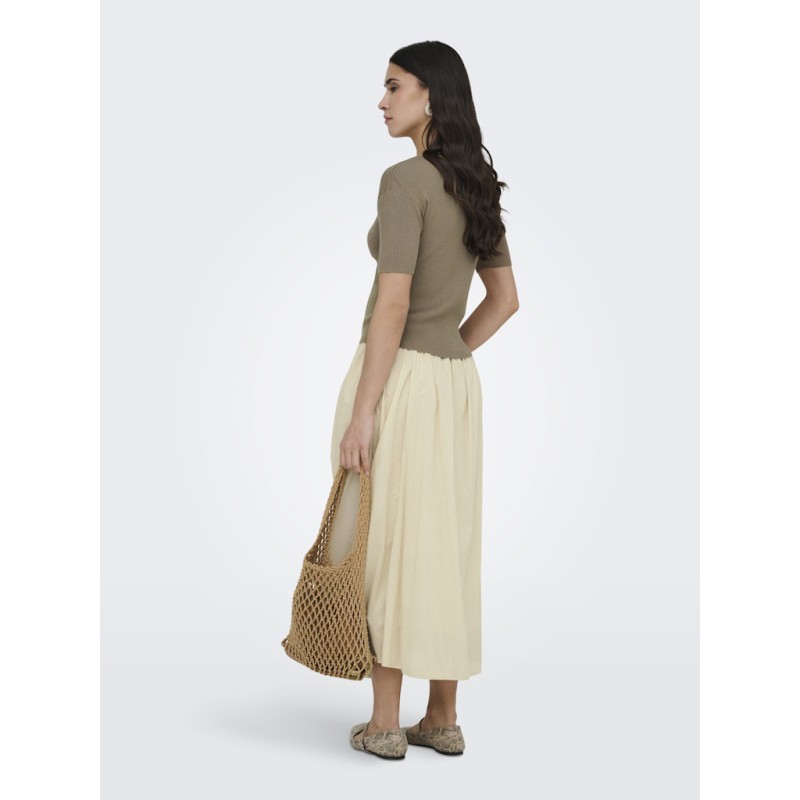 JDY Gaby 2/4 Perle Strik Cardigan - Greige